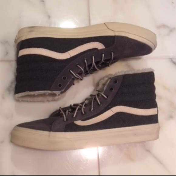 Vans Shoes | Fuzzy Hightop Nwot | Poshmark